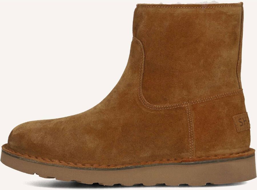 Shabbies Amsterdam Shabbies Palissa Mia Zip Enkellaarsjes Enkelboots met rits Dames Camel - Foto 6