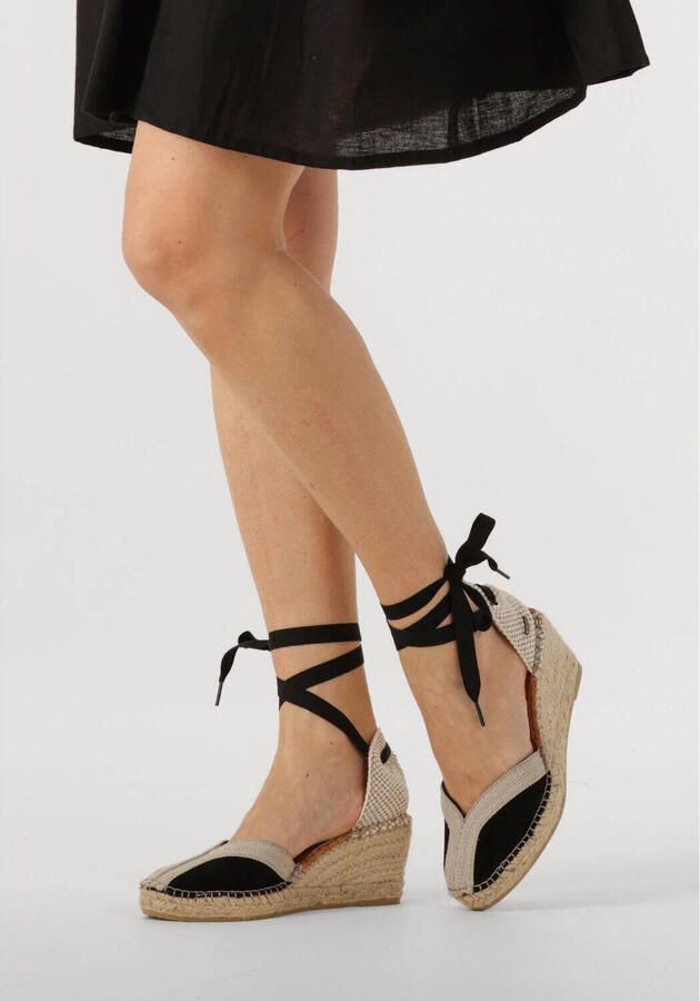 SHABBIES Espadrilles Dames Kaila Ki Seven Maat: 40 Materiaal: Leer Kleur: Zwart - Foto 2