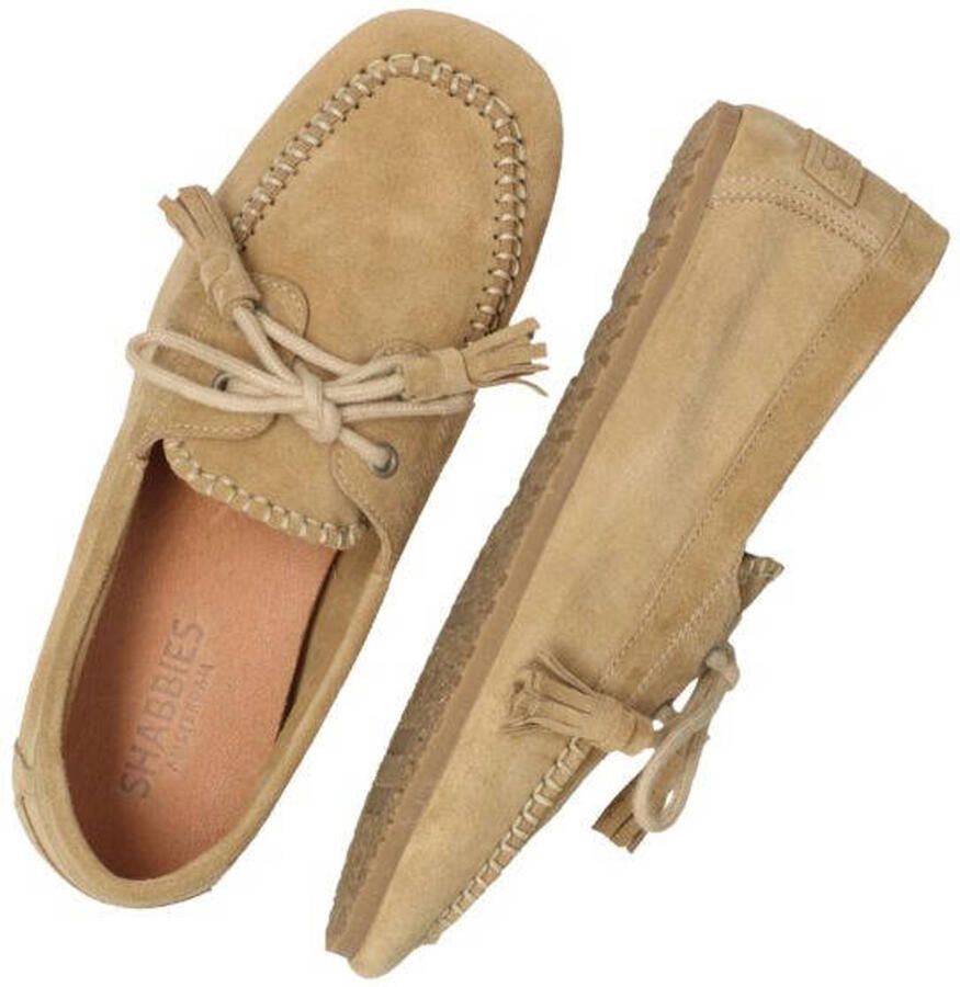 SHABBIES Mocassins Dames Ciska Mocca Maat: 38 Materiaal: Suède Kleur: Camel - Foto 7