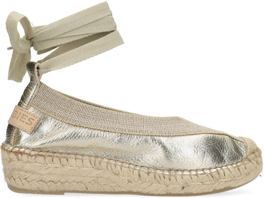 Shabbies Amsterdam Palma Kimono espadrille Metallic Lichtgoud