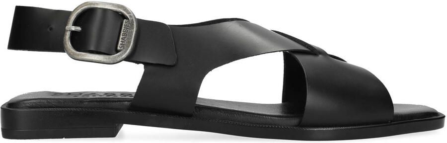Shabbies Amsterdam Illia sling sandaal Vachetta leer Zwart