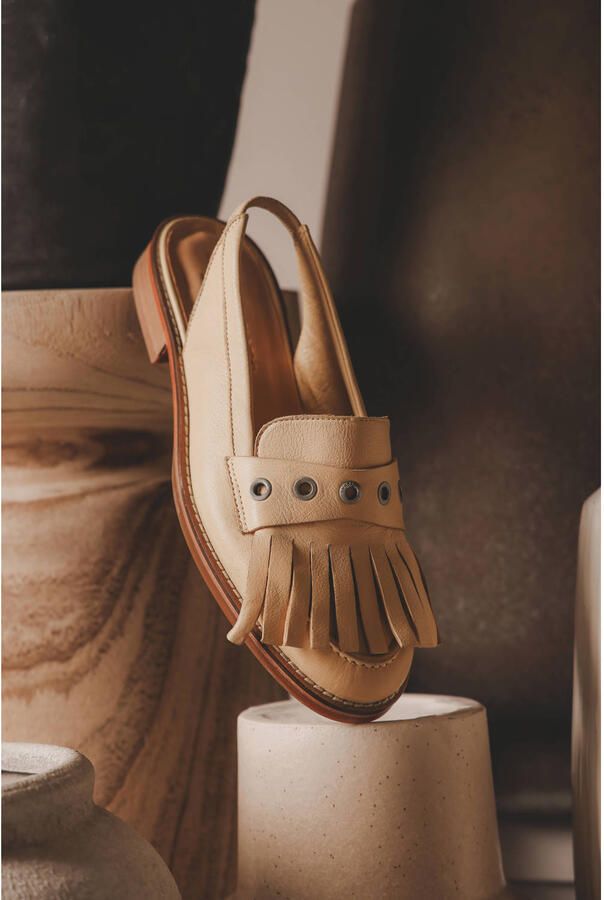 SHABBIES Slingbacks Dames Fes Maat: 41 Materiaal: Leer Kleur: Geel - Foto 7