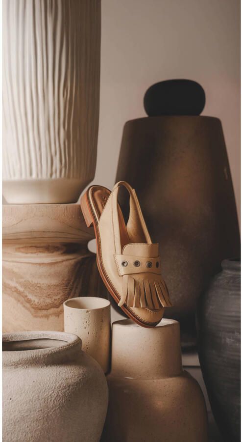 SHABBIES Slingbacks Dames Fes Maat: 41 Materiaal: Leer Kleur: Geel - Foto 8