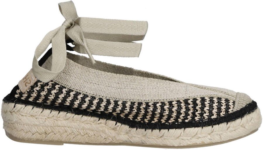 Shabbies Amsterdam Palma Kimono Espadrille Geweven Beige Zwart