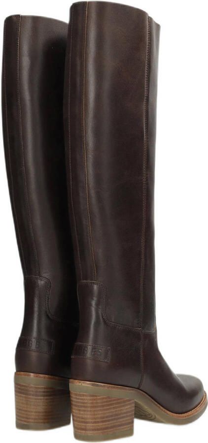 SHABBIES Hoge Laarzen Dames Puk Tuba Maat: 37 Materiaal: Leer Kleur: Bruin - Foto 3