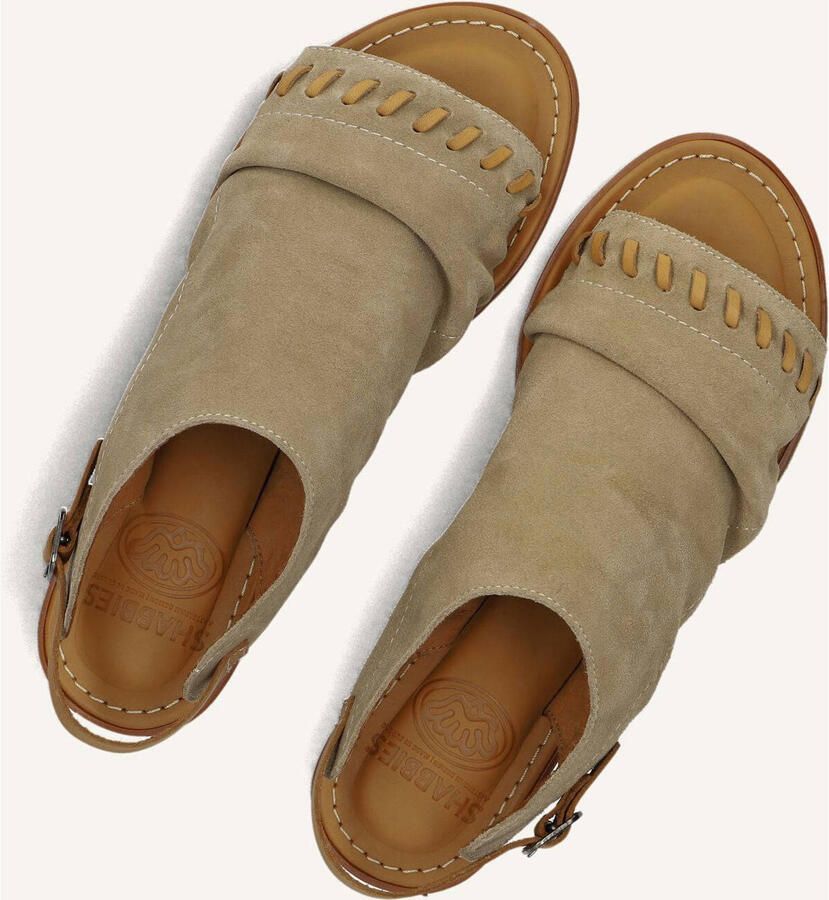 Shabbies Amsterdam Shabbies Dames Platte sandalen Angel Sleeve Beige Suède - Foto 5