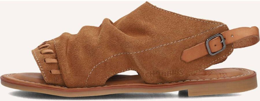 Shabbies Amsterdam Shabbies Dames Platte sandalen Angel Sleeve Camel Suède - Foto 6
