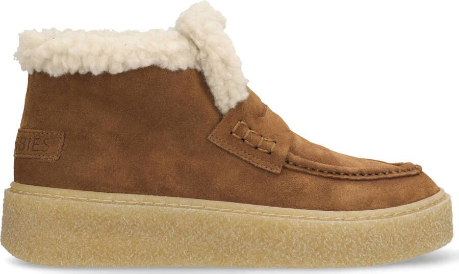 SHABBIES Lage Sneakers Dames Senna Anna Maat: 39 Materiaal: Suède Kleur: Camel