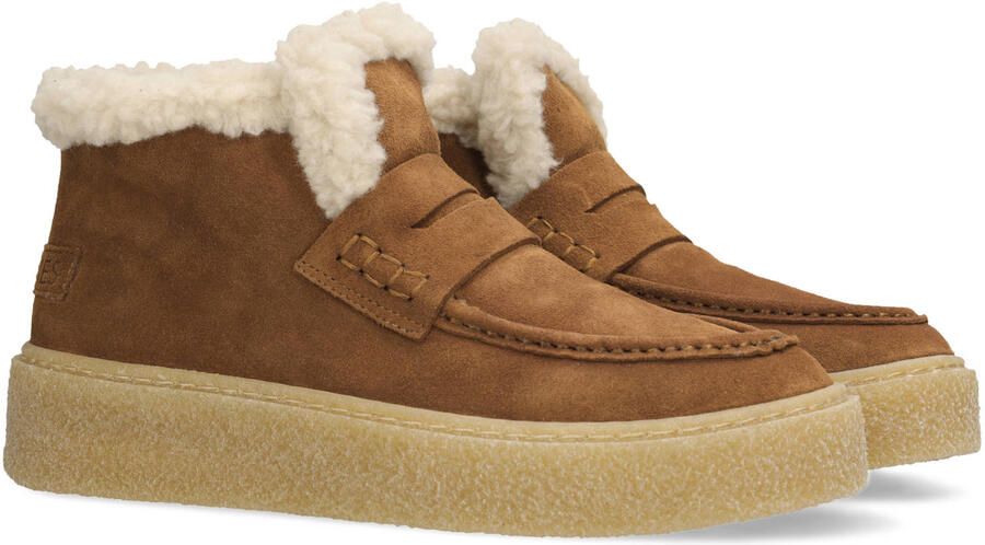 SHABBIES Lage Sneakers Dames Senna Anna Maat: 42 Materiaal: Suède Kleur: Camel - Foto 3
