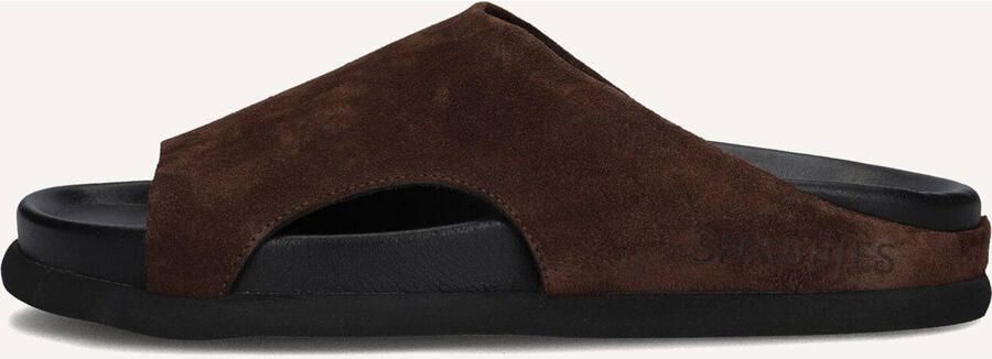 SHABBIES Badslippers Dames Inga Close Maat: 37 Materiaal: Suède Kleur: Bruin - Foto 6