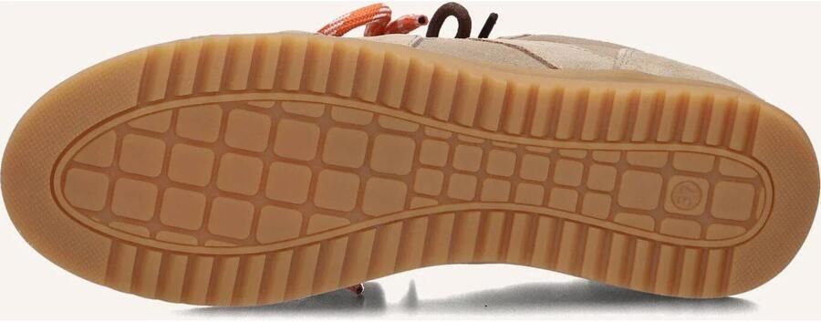 SHABBIES Lage Sneakers Dames April Mina Suède Beige