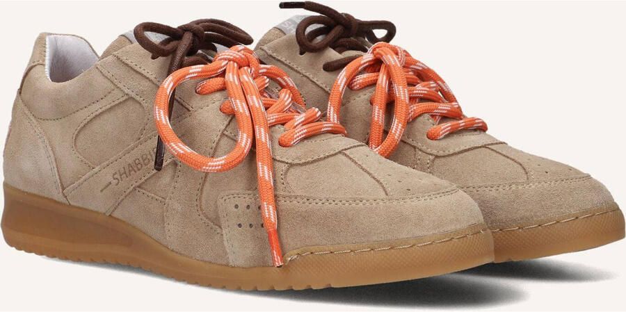 SHABBIES Lage Sneakers Dames April Mina Suède Beige - Foto 2