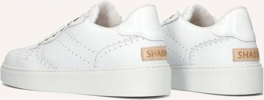 SHABBIES Lage Sneakers Dames Bossa Festa Leer Wit - Foto 3