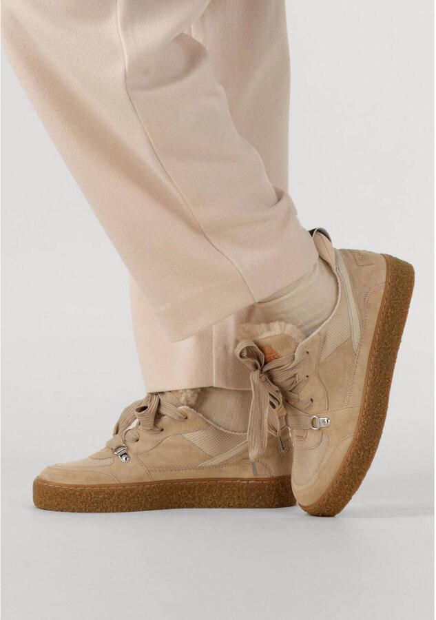 SHABBIES Lage Sneakers Dames Chewy Unna Maat: 36 Materiaal: Suède Kleur: Beige
