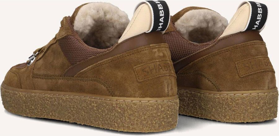 SHABBIES Lage Sneakers Dames Chewy Unna Suède Bruin - Foto 2