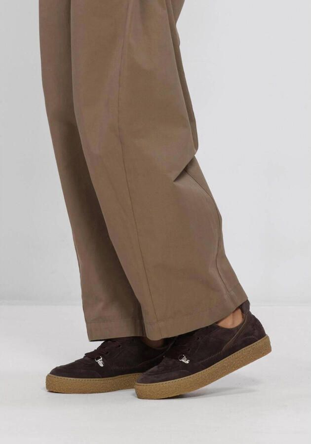 SHABBIES Lage Sneakers Dames Chewy Unna Suède Bruin - Foto 3