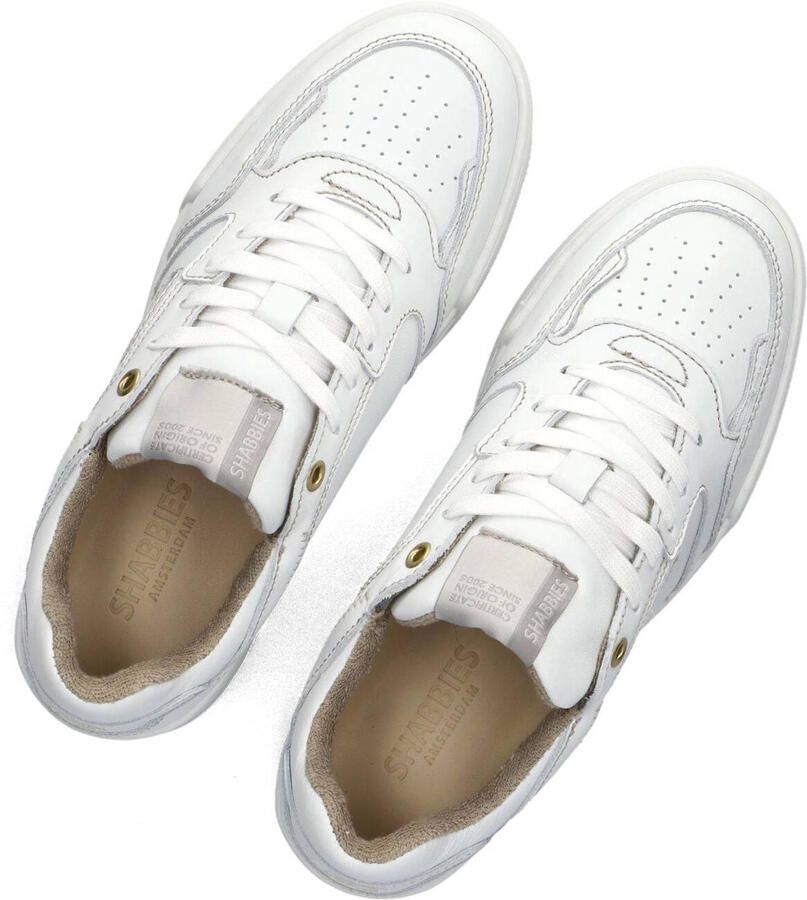 Shabbies Amsterdam Shabbies Revin Contra Sneakers Dames Leren Sneaker Wit - Foto 2