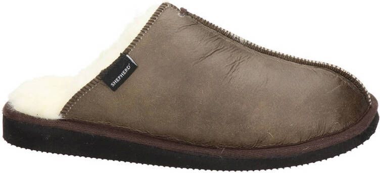 Shepherd Hugo leren pantoffels bruin