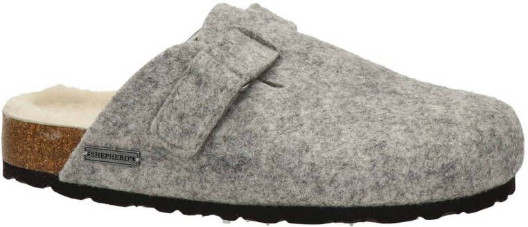 SHEPHERD OF SWEDEN Shepherd Hilma dames pantoffel Licht grijs