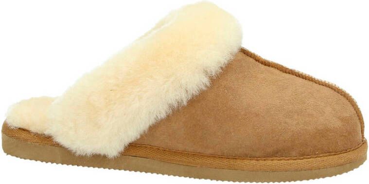 Shepherd suède pantoffels camel