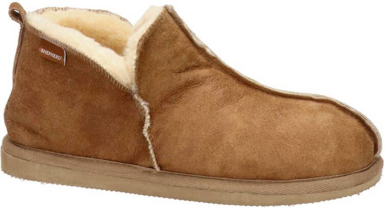 Shepherd suède pantoffels cognac