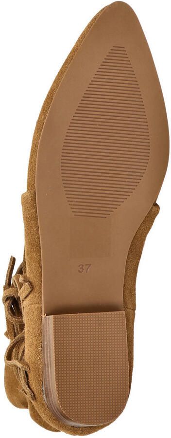Shoecolate Jilly suède western laarzen met franjes cognac - Foto 3