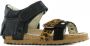 Shoesme BI20S076 F leren sandalen met panterprint zwart - Thumbnail 1