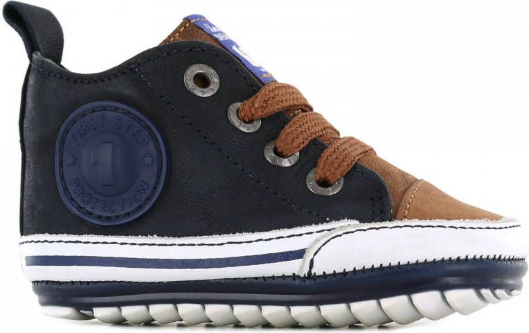 Shoesme BP21W031 A leren babyschoenen blauw cognac