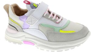 Shoesme Sneakers | Meisjes | White Lilac Green | Leer