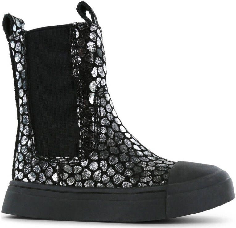 Shoesme enkelboots zwart zilver