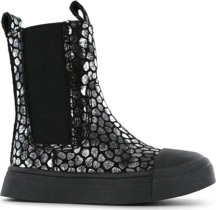 Shoesme enkelboots zwart zilver