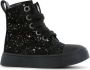 Shoesme fluwelen sneakers met glitters zwart - Thumbnail 1