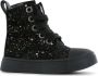 Shoesme fluwelen sneakers met glitters zwart - Thumbnail 1