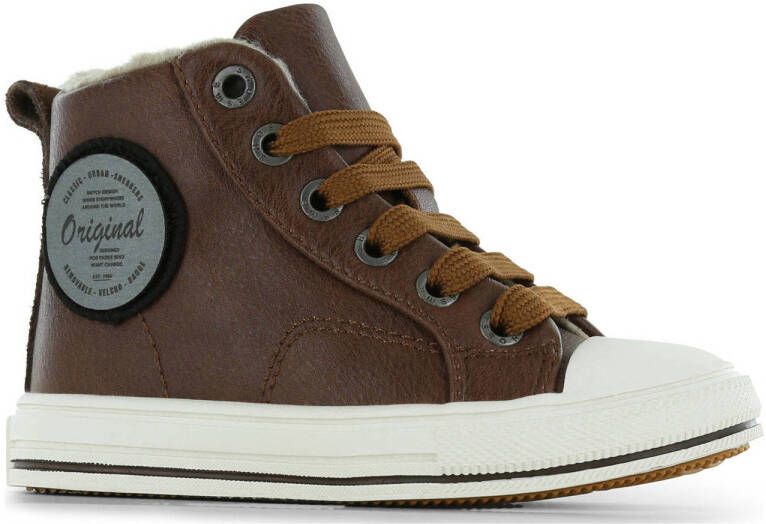 Shoesme gevoerde sneakers cognac Bruin Jongens Imitatieleer Effen 32