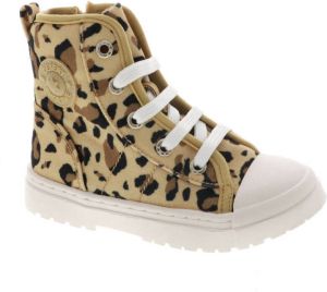 Shoesme Veterschoenen | Meisjes jongens | Camel | Leer