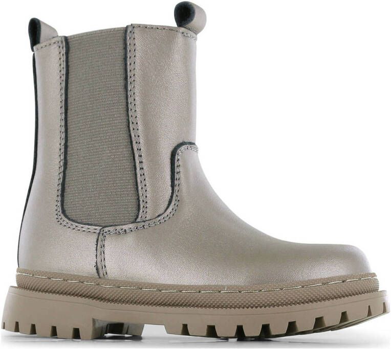 Shoesme leren chelsea boots champagne goud Meisjes Leer Effen 28 - Foto 6