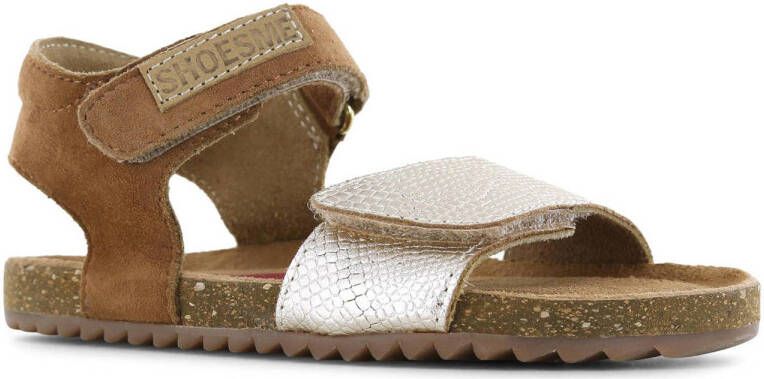 Shoesme leren sandalen bruin goud Meisjes Leer Meerkleurig 30