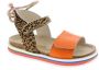 Shoesme leren sandalen bruin oranje Meisjes Leer Dierenprint 28 - Thumbnail 2