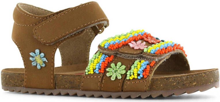 Shoesme leren sandalen met kraaltjes bruin Meisjes Leer All over print 25