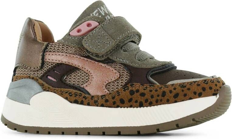 Shoesme leren sneakers brons zwart Meisjes Leer Meerkleurig 28