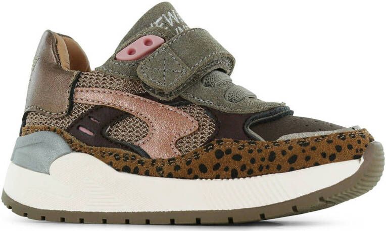 Shoesme leren sneakers brons zwart Meisjes Leer Meerkleurig 27