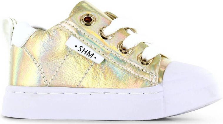 Shoesme SH22S001-A leren sneakers goud