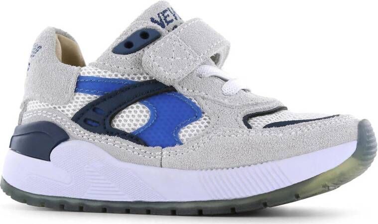 Shoesme leren sneakers grijs blauw Jongens Leer Meerkleurig 22