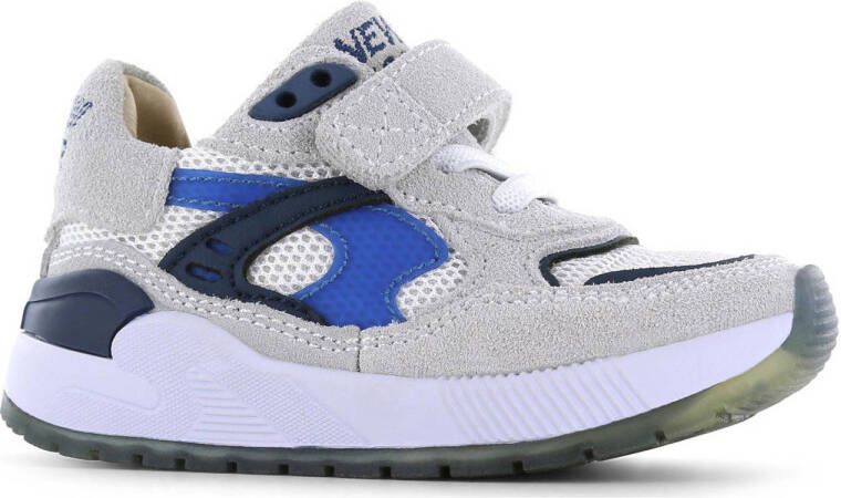 Shoesme leren sneakers grijs blauw Jongens Leer Meerkleurig 29