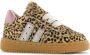 Shoesme leren sneakers met ponyhair en panterprint beige zwart - Thumbnail 1