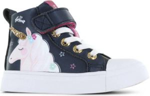 Shoesme Enkelboots Meisjes Dark Blue Unicorn Leer