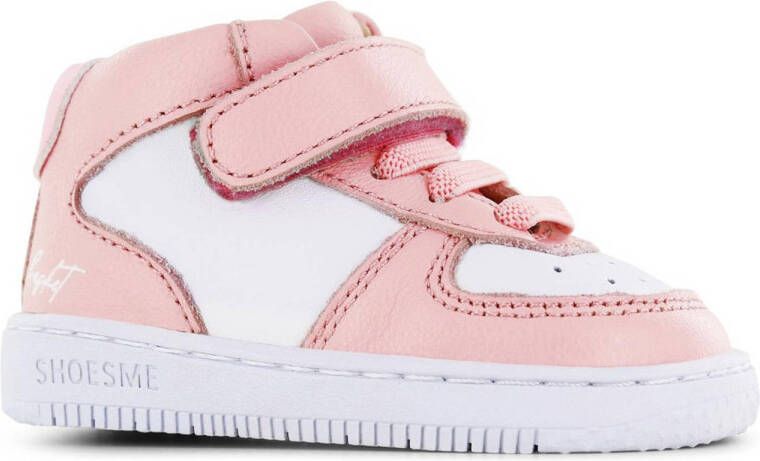 Shoesme Baby Babysneakers Meisjes Pink White Leer