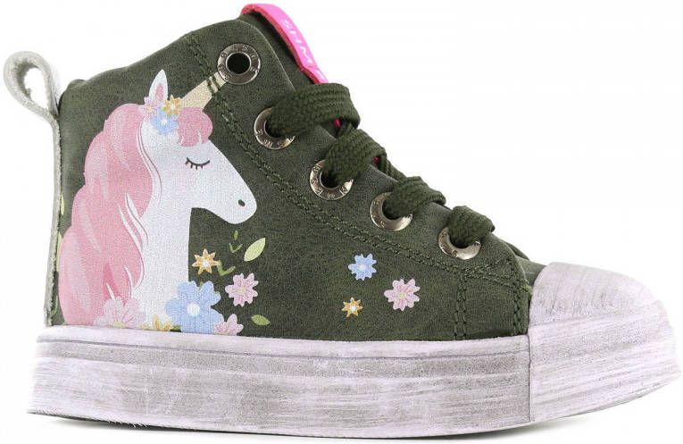 Shoesme Sneakers | | Green Unicorn | Leer