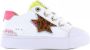 Shoesme SH21S021-A leren sneakers met glitters wit goud Meisjes Leer Panterprint 26 - Thumbnail 4