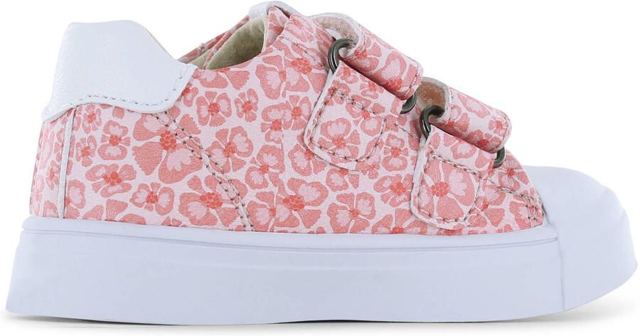 Shoesme Sneaker Met Roze Bloemenprint Sneakers Kinderen Meisjes PEACH Microfiber leer - Foto 2